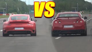 800hp PORSCHE 911 TURBO S vs NISSAN GTR R35