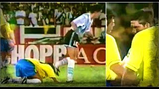 Simeone vs Rivaldo. Patad4 y pisoton(Brasil vs Argentina)