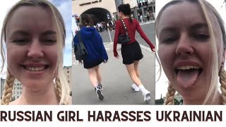 Russian Girl Harasses Ukrainian Refugees in Salzburg Austria