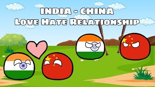 India China love hate relationship countryballs