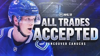 ACCEPTING ALL TRADES with the VANCOUVER CANUCKS | NHL 19 Franchise Mode Challenge