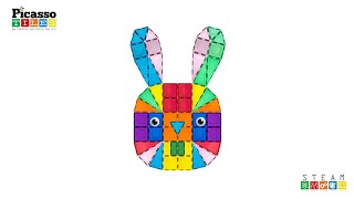 How to Build A Rabbit! PicassoToys PicassoTiles Magnetic Tiles Building Blocks DIY Creative Ideas