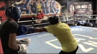 SPARRING AT THE BOXING GYM!!! [SON VS DAD]