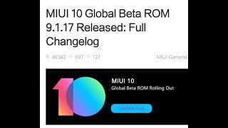 MIUI 10 BETA 9.1.17 ОБЗОР ПРОШИВКИ