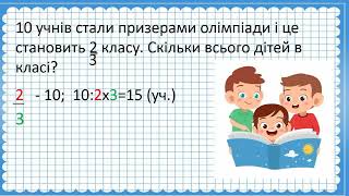 Знаходження дробу від числа і числа за його дробом. Самостійна робота.