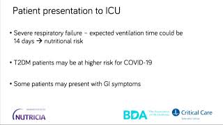 COVID19 Nutritional Support in the ICU