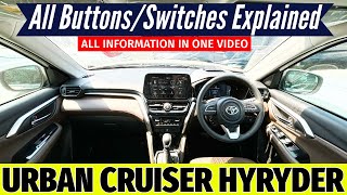 Step By Step: Complete Guide of All Buttons/Switches Explained of Toyota Urban Cruiser Hyryder 2024