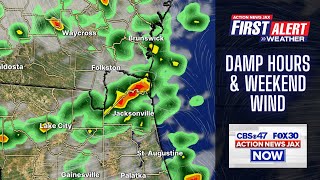 Tracking showers & storms, damp times Friday & Saturday