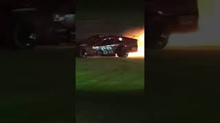 Big explosion for Matt Hirschman! #automobile #racing #modified #nascar #shorttrackracing