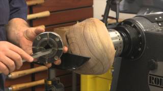 Turning a Tenon on a Small Walnut Bowl in HD - Woodturning How-To