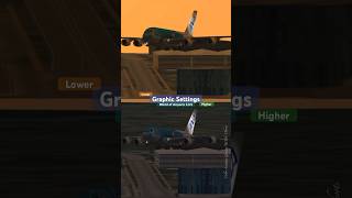 Graphic Settings Comparison of World of Airports 2.3.5 Update with ANA A380 Flying Honu #Shorts