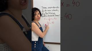 Questão que envolve fração e equação do primeiro grau.#fração #math  #shortsvideo #equação