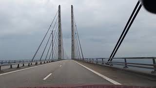 Driving on Oresund Bridge | Malmo to Copenhagen | Dashcam Sweden