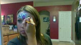 Jeweled princess crown face painting tutorial by Cameron Garrett