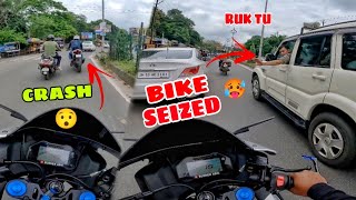 Ruk tu 😯| Aaj Meri Bike sized Ho Gaya 🥵 Full Agressive Ride in Traffic #race #dailyvlog