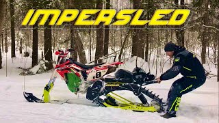 Тюнинг сноубайка.Увеличенные катки.Имперслед.snowbike.Сноубайк