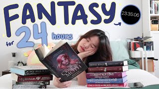 reading FANTASY ONLY for 24 HOURS | cozy reading vlog 😳⚔️🏰