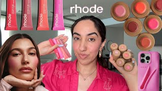 Hailey Bieber's NEW Rhode Skin Pocket Blushes & Summer Peptide Lip Tints: Try-On & Review!