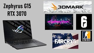 Zephyrus G15 RTX 3070 - Benchmark & FPS in 4 Games (Far Cry 5,  RB6, Cyberpunk 2077, CSGO)