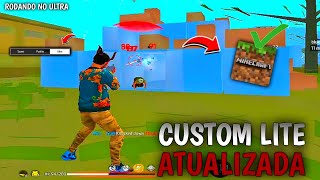 [NOVA ATUALIZAÇÃO] CUSTOM LITE FREE FIRE COM 2 MB GRÁFICO DE MINECRAFT DA NOVA ATUALIZAÇÃO