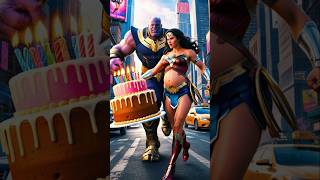 EVOLUTION OF THANOS X WONDER WOMAN BIRTHDAY #marvel #thanos #wonderwoman #birthday