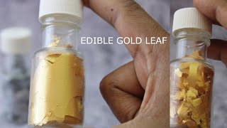 How to make edible gold leaf for cakes & cupcakes