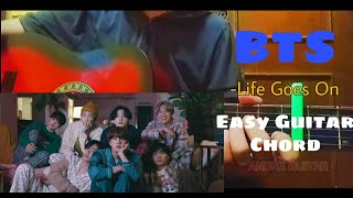 BTS - LIFE GOES ON Easy Guitar Chord