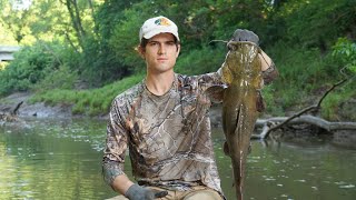 Running Trot Lines in a Muddy Creek - Four Different Species Caught!