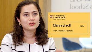 The Cambridge network and ecosystem - MBA alumna, Mansa Shroff, India #shorts