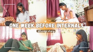 STUDY VLOG: One week before internals | Productive but very *REALISTIC* | 2nd proff internals #mbbs