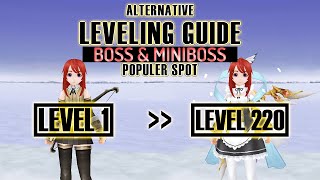 Leveling Guide Level 1-220 (225) With Boss & Miniboss [Toram Online]