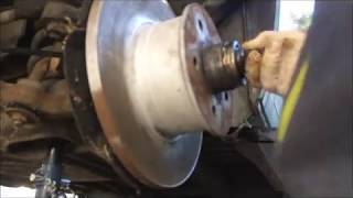 Volkswagen T3 /VANAGON  brake disc removal for wheel bearing replacement and brake pad removal