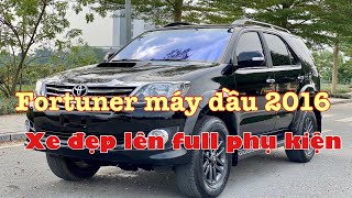 Fortuner máy dầu 2016 màu đen | Xe gia đình lên full phụ kiện có cả camera 360