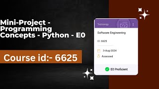 Mini Project Programming Concept Python E0 | Software Engineering | 6625