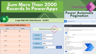 Sum More than 2000 records In PowerApps