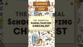 SUMMER CAMP School Camping Checklist | Camping Hack #shorts #education  #summer #tips #tiktok