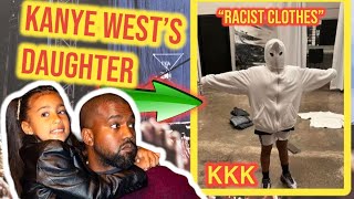 Kanye West's Daughter North Wears "RACIST" "KKK" Full Zip White Hoodie SMH Race Baiting Agenda !!