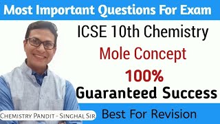 Important Questions on Mole Concept || Chemistry Pandit Singhal Sir