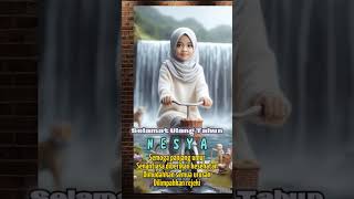 UCAPAN SELAMAT ULANG TAHUN "MAULIDYA AULIA NUR FANESYA" KE-9 TAHUN #shorts #shortvideo #ulangtahun