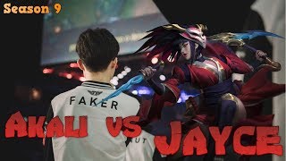 Faker is SO GOOD with AKALI - Faker Akali vs Jayce Mid Season 9 KR Ranked | League of Legends Replay