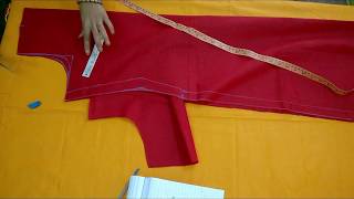 38 size churidar kurti cutting very easy method //churidar kurti /top /kameez cutting