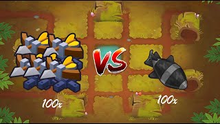 Buffed Geraldo Shooty Turrets vs 100 DDT’s BTD6