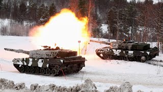 Norwegian Army demonstrate Leopard 2A4NO Firepower