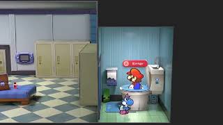 Mario Going Down The Toilet - Paper Mario The Thousand Year Door