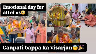 Emotional day for all of us!🥺 Visarjan day| Ganpati bappa maurya 😇