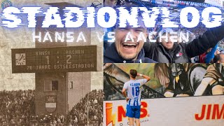 VOLLBRUCH KURZ VOR SCHLUSS 💙🤍💔 | Hansa Rostock vs Alemania Aachen | Stadionvlog 3. Liga