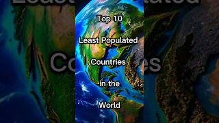 Top 10 Least Populated Countries in the world #viral #trending