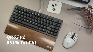 QK65 v1 | BSUN Tai Chi | WOB Keycap | Sound test | #yetimech