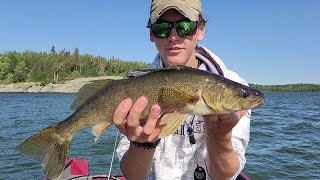 fishing for shallow walleyes with jerk baits!!