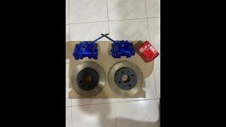 How to spray paint brake caliper and rotors | 3SZ (Toyota BB) | Perodua Viva | Cara spray brake |